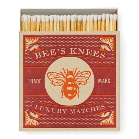 Trouva: Bee's Knees Square Matchbox Matchbox Diy, Spiced Honey, Kid Laundry, Diy Poster, Startup Branding, Happy V Day, Match Boxes, Artisanal Design, Things To Print