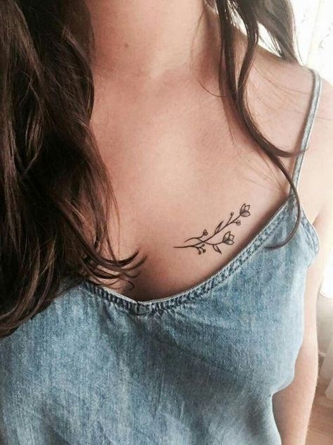 Chest Tattoo Designs Female, Small Chest Tattoos, Henna Tattoo Designs Simple, Chest Tattoos For Women, Red Ink Tattoos, Classy Tattoos, Tattoo Designs And Meanings, Best Tattoo Designs, Female Tattoo