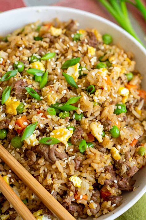 Minced Beef Rice Recipes, Fried Rice Ground Beef, Ground Beef And Rice Recipes Asian, Rice Paper Recipes Ground Beef, Minced Beef Fried Rice, Ground Beef Rice Instant Pot, Leftover Ground Beef Recipes For Dinner, Ground Turkey Fried Rice Recipes, Leftover Rice And Ground Beef