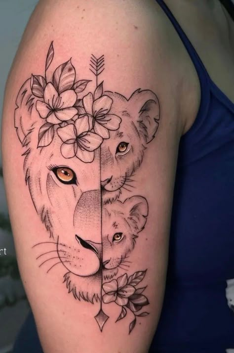 Lioness And Cub Tattoo, Cub Tattoo, Lioness Tattoo Design, Mom Tattoo Ideas, Mama Tattoo, Lioness Tattoo, Lion Tattoos, Mom Tattoo Designs, Mommy Tattoos