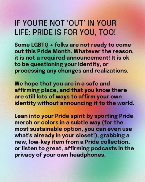 🏳️‍🌈 PRIDE MONTH IS HERE! 🏳️‍🌈 This month-long celebration is an opportunity to celebrate the beautiful spectrum of gender and sexuality and come together to fight for equality and justice in the LGBTQ+ community.​​​​​​​​​ More than ever, the queer community deserves the space to rejoice, grieve, dance, and feel together in safety — and while a month isn't nearly long enough, it's a great place to start. Swipe for ways we can all join in celebrating, taking thoughtful action, and making thi... Gender And Sexuality, Pride Month, Come Together, A Month, The Space, To Start, Feelings, Celebrities, On Instagram