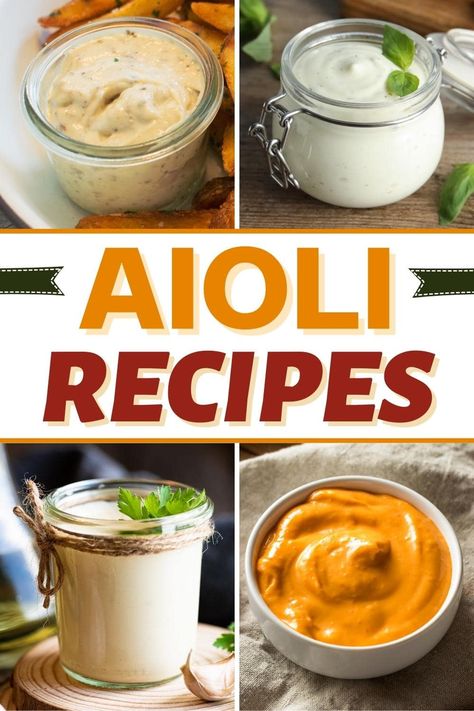 Caution: these aioli recipes will make snacking 10 times more addicting! From the classic to aioli with a kick, we've got all kinds of aiolis just for you. Salmon Aioli Sauce, Aoili Recipe For Artichoke, Citrus Aioli Recipes, Maple Aioli Recipes, Aioli Dipping Sauce, Aioli For Chicken Sandwich, Aoli Sauce For Artichoke, Rosemary Aioli Recipe, Aoli Recipe For Artichoke