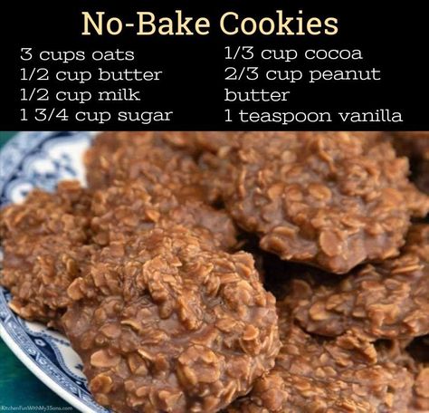 Best No Bake Cookies, Easy No Bake Cookies, Chocolate No Bake Cookies, Peanut Butter No Bake, Chocolate Peanut Butter Cookies, Baking Recipes Cookies, Bake Cookies, Chocolate Peanuts, Creamy Peanut Butter