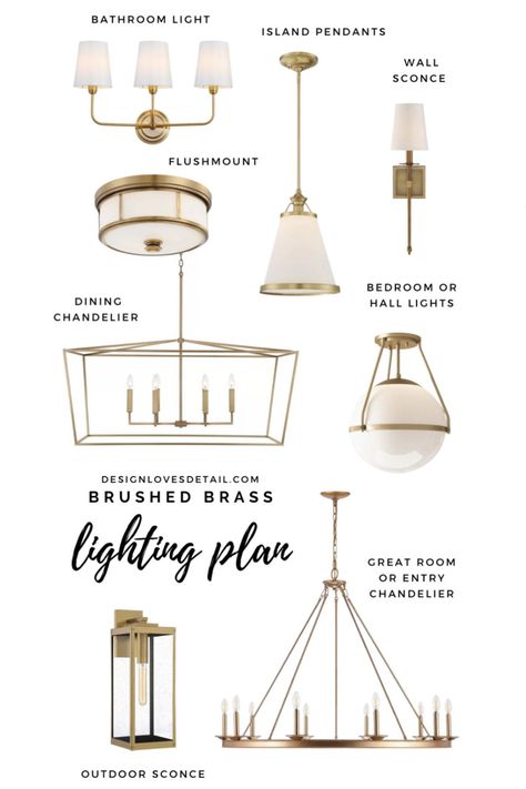 Brass Transitional Lighting, How Many Pendants Over 10ft Island, Brass Whole House Lighting Plan, Modern Spanish Homes Interior Design, Whole House Lighting Plan Farmhouse, Island Pendant Lights Kitchen Farmhouse, Vaulted Kitchen Lighting, Light Fixture Inspiration, Grand Millennial Lighting