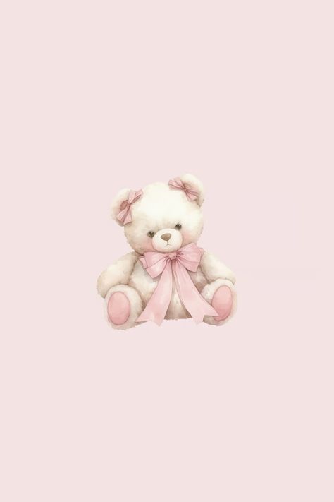 Pink Bear Wallpaper Aesthetic, Aesthetic Wallpapers And Widgets, Coquette Teddy Bear Wallpaper, Cocette Pink Wallpaper, Cute Ipad Widgets Pink, Pink Girly Wallpaper Iphone Aesthetic, Phone Widgets Ideas Pink, Light Pink Coquette Wallpaper, Pink Aesthetic Widget Coquette