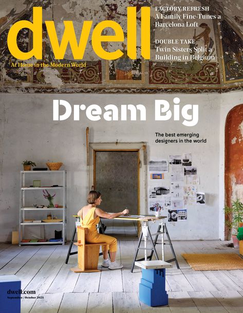 In our new issue—available today—we explore the work of 24 emerging designers and step inside some pretty spectacular spaces.  #moderndesign #modernarchitecture #interiordesign #interiorarchitecture #architecture #design #designmagazine #artistshome #dwell24 #artstudio #homeartstudio #magazine #interiorstyling #hometour #hometourvideo #home Cafe Store, Dwell Magazine, Living Interior Design, Modern Factory, Art Studio At Home, Living Interior, Modern Home Design, Living Magazine, Industrial House