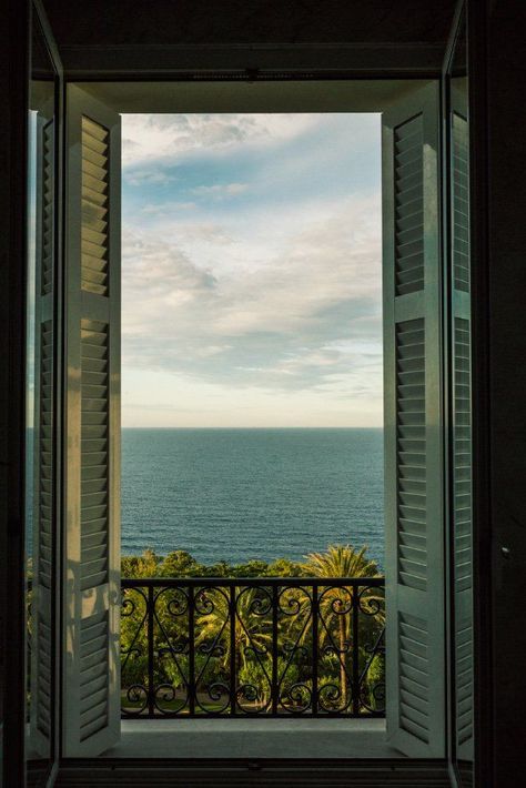 Grand-Hôtel du Cap-Ferrat View From Window, Aesthetic Window, Window Background, Window Aesthetic, Hotel Aesthetic, Window Views, Background Landscape, Door Opening, Window View