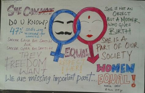 Gender equality!! Poster making competition at Zakir Husain Delhi College Poster Making Competition, Gender Equality Poster, Equality Poster, Equality In The Workplace, Delhi College, Zakir Hussain, University Of Delhi, Gender Equality, Dance Performance