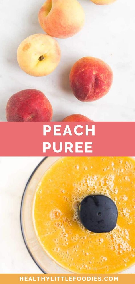 A great guide on how to make the perfect peach puree. Use it as baby food, add it to drinks (l'm thinking cocktails like Bellinis!), use it in desserts or baking or swirl into yoghurt. What every you wish to use it for this guide shows step by step photos and explains everything for using fresh / frozen or canned peaches Peach Puree For Drinks, Peach Salsa Recipes, Greek Yogurt Pancakes, Peach Puree, Baby Puree, Food Stamps, Couple Cooking, Dessert Toppings, Canned Peaches