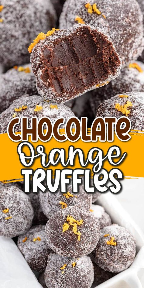 Orange Truffles Recipe, Chocolate Orange Truffles, Orange Truffles, Orange Filling, Truffle Recipe Easy, Easy Truffles, Chocolate And Orange, Truffle Recipes, Dark Chocolate Truffles