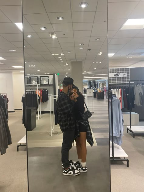 Black Teenage Couples Goals Photos, Black Teenage Couple Aesthetic, Matching Couple Fits Aesthetic, Matching Trainers Couple, All Black Matching Couple Outfits, Black Goals Couple, Couple Coordinating Outfits Summer, Black Outfits For Couples, Couples Black Outfits