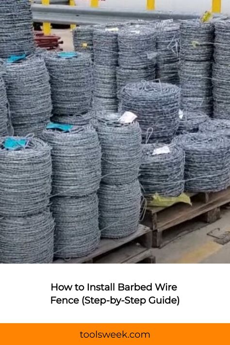 A barbed-wire fence is not difficult to install and can be done yourself. Find out what you need to know in this guide before you start this DIY project. Barb Wire Crafts, Barbed Wire Fence, Barbed Wire Fencing, Wire Installation, Barb Wire, Wooden Posts, Wire Fence, Barbed Wire, Electrical Tools