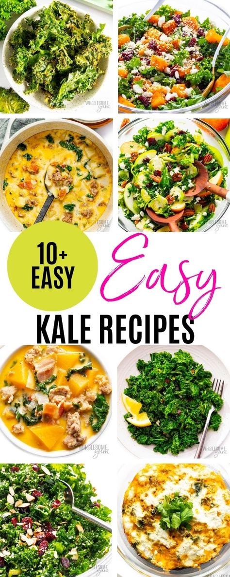 Healthy Kale Recipes Cooked Kale Recipes Healthy, Recipe For Kale Greens, Easy Kale Recipes Simple, Best Way To Cook Kale, What To Do With Kale, Best Way To Eat Kale, Kale Ideas, Healthy Kale Recipes, Recipes For Kale