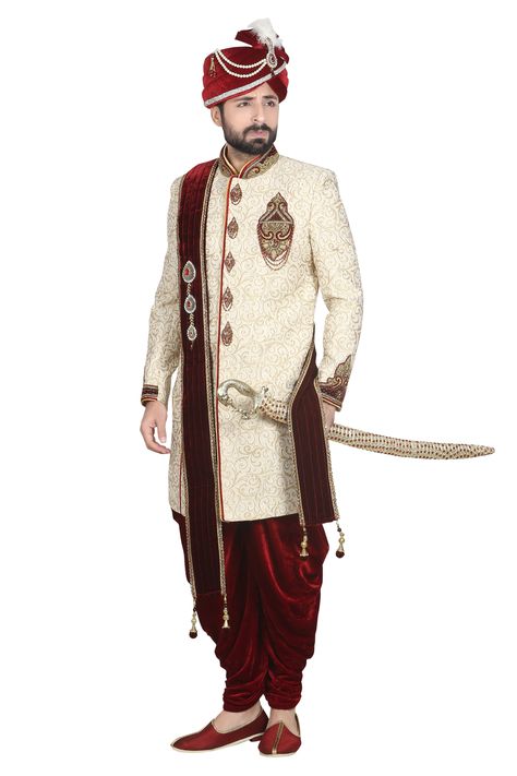 Serial Actors Style Wedding Sherwani www.attirebazaar.com Whats app :+91-7048347277 Sarwani For Men Wedding, Rajputi Groom, Dulha Pose Single, Dulha Closeup, Groom Single Poses, Dulha Single Pose, Groomsmen Sherwani, Hindi Shabd, Dulha Pose