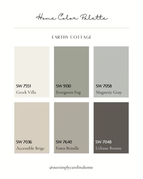 Colour Knowledge, Earthy Cottage, House Refurbishment, Manchester House, Home Color Palette, House Paint Colors, Paint Color Inspiration, House Color Palettes, Colors For Home