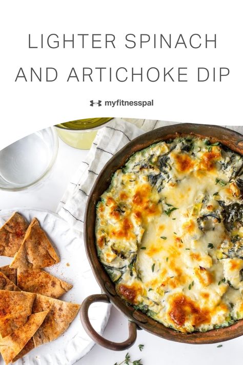 Healthy Spinach Artichoke Dip, Spinach Artichoke Dip Easy, Baked Spinach Artichoke Dip, Healthy Easter Recipes, Baked Spinach, Spinach Artichoke Dip Recipe, Spinach And Artichoke Dip, Artichoke Dip Recipe, Healthy Easter