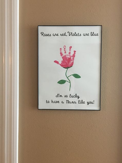 Mothersday Handprint Art, Handprint For Mothers Day, Grandma Valentine Card, Mothers Day Crafts From Infants, Baby Vday Crafts, Hand Prints For Mother’s Day, Happy Mother’s Day Handprint, Valentine Crafts With Baby, Valentine Projects For Infants