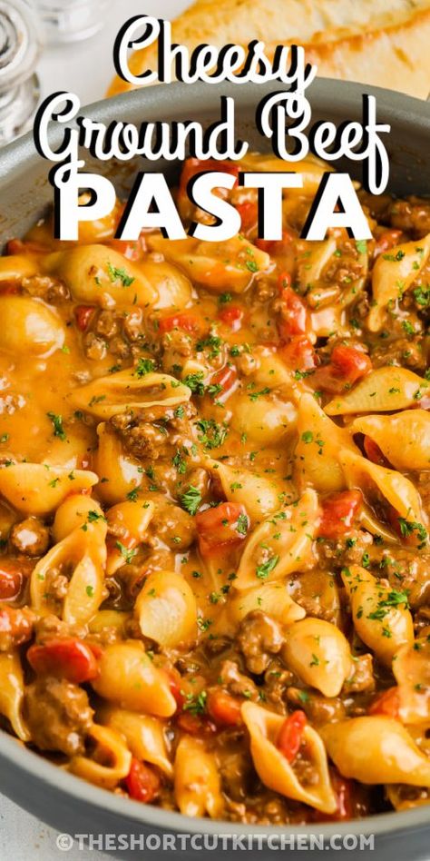 Cheesy Ground Beef Pasta, Velveeta Recipes, Rotel Recipes, Cheesy Ground Beef, Ground Beef Pasta Recipes, Beef Pasta Recipes, Fall Eats, Ground Beef Pasta, Beef Pasta