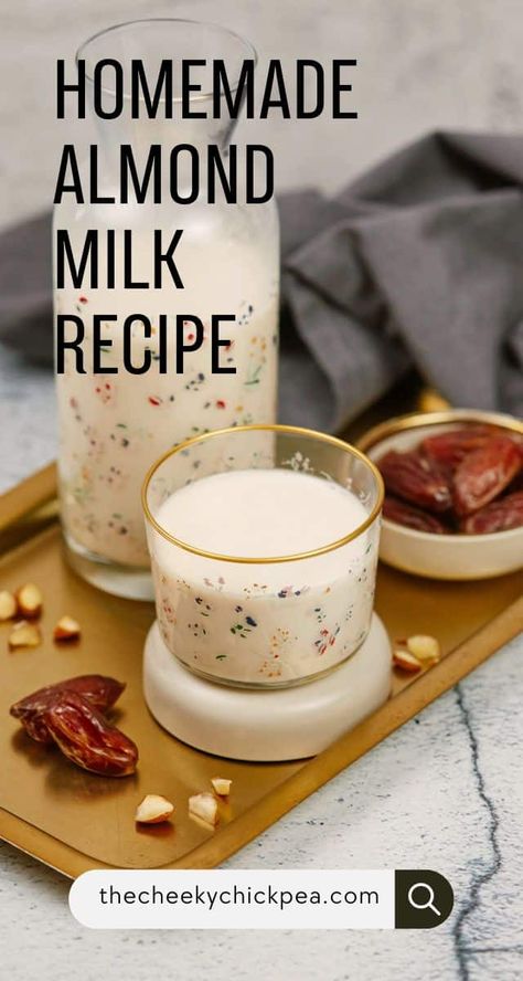 Learn how to make delicious almond milk at home with this easy recipe. A vegan, dairy-free, and healthy addition to your menu! Health Treats, Paleo Beverages, Almond Milk Recipes Homemade, Almond Milk Recipe, Organic Almond Milk, Make Almond Milk, Almond Milk Recipes, Homemade Mixes, Wellness Mama