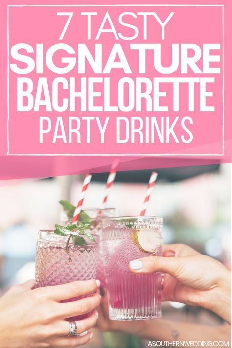 These tasty and easy bachelorette party drinks are going to be a huge hit at your bach party! From tropical sangrias to pink champagne floats to shots & mimosas, we have a fun signature drink for every bach party crew! #bachparty #bacheloretteparty #bachelorettepartydrinks #bachelorettepartydrinkideas #bachpartydrinks #cutebachpartyideas #cutebacheloretteparty #bachelorettepartyideas #bachelorettedrinks #bachelorettepartycocktails