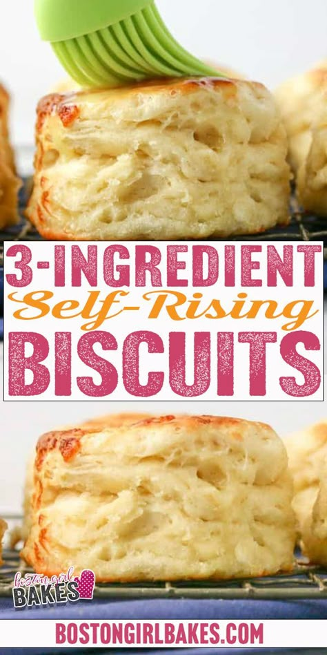 Biscuit Recipe Using Self Rising Flour, Homemade Buiscits Recipes, Biscuit Recipe With Self Rising Flour, Self Rising Biscuits, Self Rising Biscuits Recipe, Biscuits Self Rising Flour, 3 Ingredient Biscuit Recipe, Self Rising Flour Recipes, Homemade Biscuits From Scratch