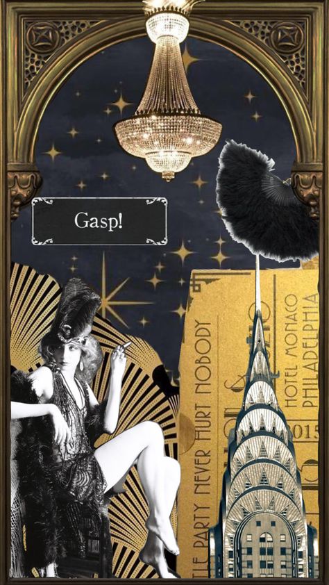 #1920s Art Deco Collage Ideas, 1920s Aesthetic Room, 1920s Theatre Aesthetic, 1920 Mood Board, 1920s Collage, 1920s Graphic Design, 1920s Broadway, 1920s Art Deco Aesthetic, 1920s Aesthetic Gatsby