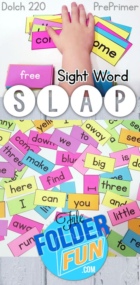 Sight Word Of The Day, Slap Game, Sight Word Fun, The Sight Word, Sight Words Printables, Teaching Sight Words, Sight Words Kindergarten, Sight Word Practice, Sight Word Activities