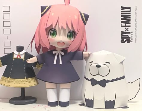 https://www.youtube.com/watch?v=ZWnMgKtdmuk&t=3s Anya forger paper model templates. Paper Anime Figures, Paper Toys Template Free Printable Papercraft, Anya Paper Doll, Anya Paper Craft, Spy X Family Papercraft, Anime Papercraft Templates, Paperized Anime, Paper Figure Template, Paper Dolls 3d