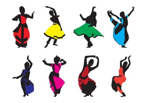 Dancing Clipart, Free Symbols, Dance Vector, Dance Logo, School Decoration, School Craft, Traditional Dance, Indian Dance, School Decorations