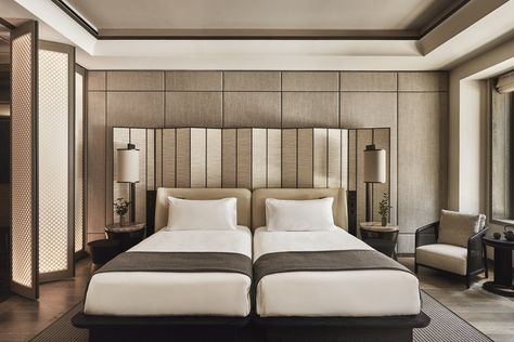 Aman New York, Luxury Hotel Design, Presidential Suite, Interior Hotel, New York Pictures, Hotel Guest, Luxury Accommodation, Bed Wall, Hotel Rooms