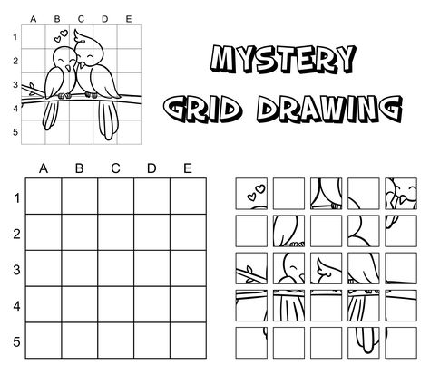 Grid Drawing Worksheet Free Printable, Grid Drawing Worksheet, Mystery Grid Drawing, Crayon Template, Hard Mazes, Drawing Worksheet, Conditional Probability, Drawing Worksheets, Probability Worksheets