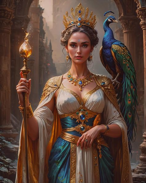 greek goddess Hera. by AI #ai #aiart #aiartcommunity #aiartist #aiartists #aigenerated #aicommunity #greekgoddess Hera Goddess Art, Opulence Outfit, Gods And Goddesses Mythology, Greek Mythology Hera, Greek Mythology Women, Hera Art, Hera Greek Goddess, Devine Goddess, Greek Goddess Hera