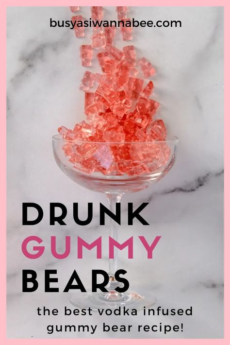 Vodka Gummy Bears Recipe, Drunk Gummy Bears, Infused Gummy Bears, Alcohol Infused Fruit, Alcohol Gummy Bears, Gummy Bear Drink, Drunken Gummy Bears, Alcohol Candy, Vodka Gummy Bears