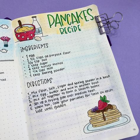 ✨Christina✨’s Instagram profile post: “Happy Pancake Day!!!! 🥞 Today I’m sharing with you the best pancake recipe ever, which I’ve also added in my bullet journal as well! 👌🏻…” Best Pancake Recipe Ever, Diy Recipe Binder, Happy Pancake Day, Scrapbook Recipe Book, Homemade Recipe Books, Recipe Book Design, Diy Cookbook, Best Pancake Recipe, Recipe Book Diy