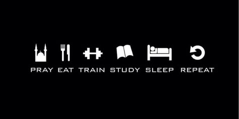 "Pray Eat Train Study Sleep Repeat" Gym Desktop Wallpaper, Eat Train Study Sleep Repeat, Eat Study Workout Sleep Repeat, Gym Aesthetic Quotes, Eat Train Sleep Repeat, Desktop Wallpaper Motivational, Repeat Quotes, Laptop Wallpaper Quotes, Gym Motivation Wallpaper