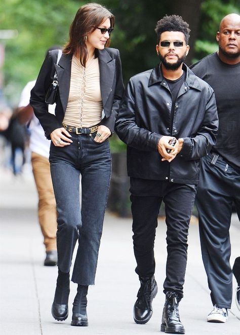 Taller Girlfriend Couples, The Weeknd Outfits, Bella Hadid Birthday, Bella Hadid And The Weeknd, Abel Bella, Happy Birthday Bella, Abel And Bella, Taller Girlfriend, Fall Boot Trend