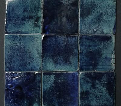 Tile Artwork, Richmond Melbourne, Tile Crafts, Handmade Ceramic Tiles, Handmade Tile, Glazed Tiles, Blue Tile, Dog Shower, Fifth Element