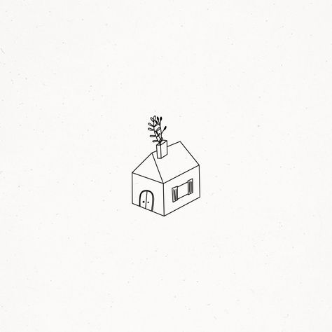 Little House Tattoo, Tattoo Casa, Small House Tattoo, Home Illustration House, Tattoo House, Illustration House, House Trees, House Tattoo, Home Drawing