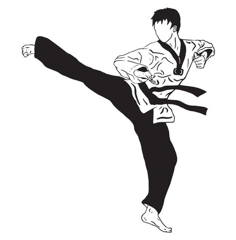 vetor de chute de taekwondo Taekwondo Anime, Taekwondo Kick, Anime Face Drawing, Ronaldo Real, Tae Kwon Do, Girl Drawing Sketches, Anime Face, Gymnastics Workout, Clothing Logo