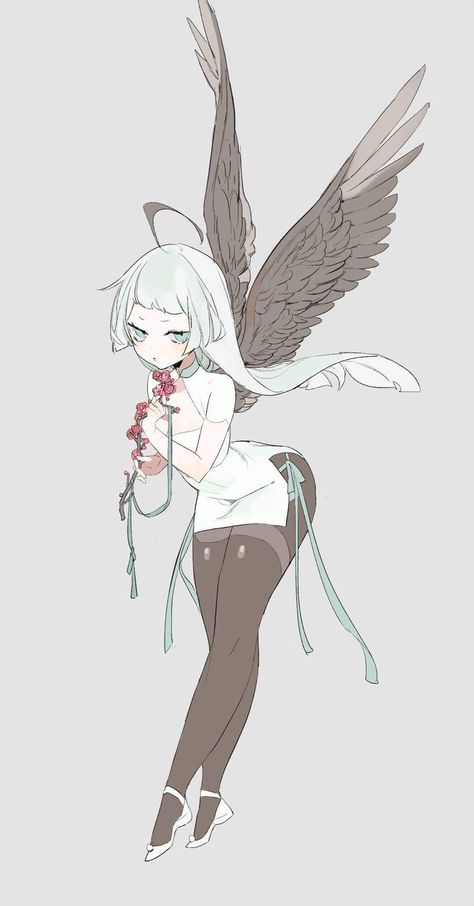 Bird Girl Oc, Bird Girl, Vtuber Model, Anime Reference, Character Design Ideas, Concept Art Character, Character Poses, Art Refs, Female Character Design