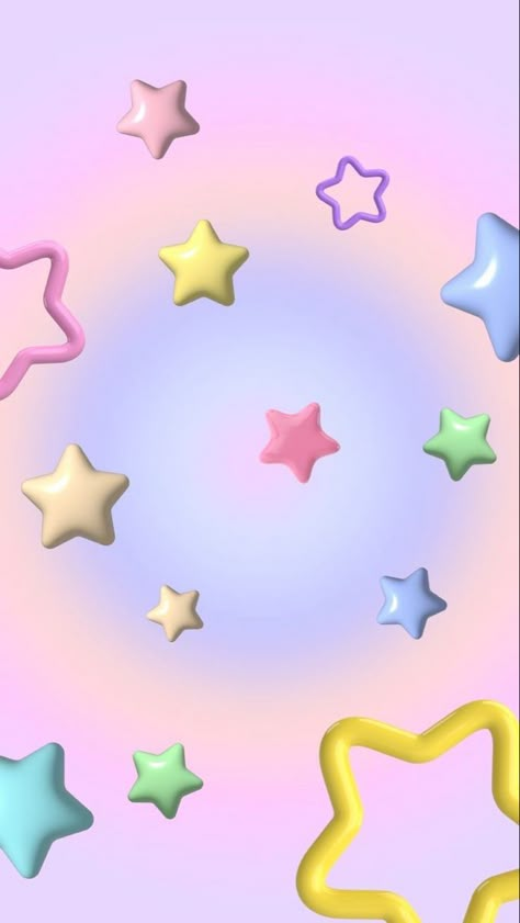 Cute 3d Backgrounds, Colorful Star Aesthetic, Aura Color Background, Aura Colors Icon, Star Aura Wallpaper, Colorful Lockscreen, Wallpaper Aesthetic Gradient, Aesthetic Gradient Wallpaper, Stars Wallpaper Aesthetic