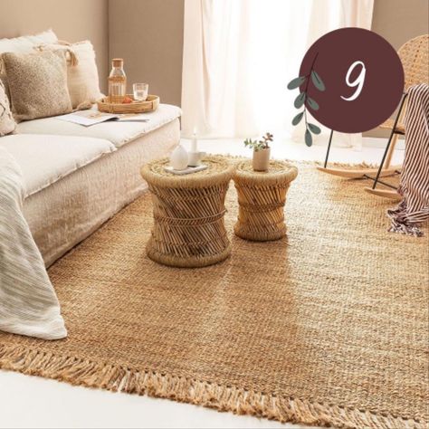 benuta ♡ interior on Instagram: “Jute rug JORK brings the Natural Living trend directly to your home! Thanks to its robust natural fibres, it is also versatile and ideal…” Jute Carpet, Natural Jute Rug, Braided Jute Rug, Jute Area Rugs, Hemp Rugs, Interior Rugs, Square Rugs, Natural Fiber Rugs, Square Rug