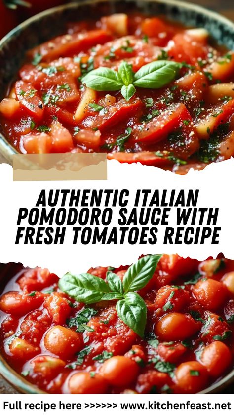 Discover the secret to perfect Pomodoro Sauce! Made with fresh tomatoes, garlic, and basil, this authentic Italian recipe is simple, delicious, and versatile. Pasta Sauce Recipes Easy Tomatoes, Quick Fresh Tomato Sauce, Homemade Red Sauce With Fresh Tomatoes, Quick Tomato Sauce From Fresh Tomatoes, Fresh Tomato Sauce For Pasta, Make Tomato Sauce From Fresh Tomatoes, Fresh Tomato And Basil Recipes, Campari Tomato Sauce, Recipes With Fresh Tomatoes Easy