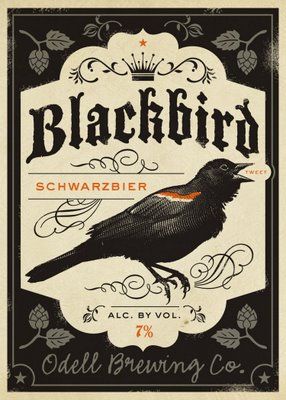 I've been known to buy a beer cuz I like/want the label or bottle!  haven't tried this one but I'd buy it if I saw it! lol Etiquette Vintage, Halloween Labels, Black Birds, Vintage Beer, Beer Labels, Beer Label, Blackbird, Vintage Labels, Brewing Co