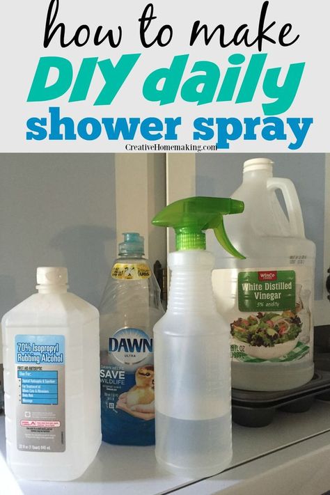 Easy DIY daily shower spray. The best homemade daily shower spray made from natural ingredients. #cleaning #cleaninghacks #cleaninghints #cleaningtips #creativehomemaking Diy Daily Shower Spray, Daily Shower Cleaner, Daily Shower Spray, Shower Cleaning, Deep Cleaning Hacks, Shower Spray, Cleaning Painted Walls, Blemish Remover, Glass Cooktop