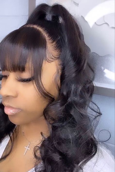 Weave Ponytail Hairstyles, Stacked Bob Haircut, Stacked Bob, Braids Hairstyles Pictures, Sew Ins, Slick Hairstyles, Dope Hairstyles, Hair Ponytail Styles, Hair Laid