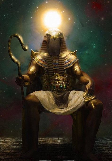 Hórus-Rá Starověký Egypt, Egypt Concept Art, Ancient Egypt Gods, Egyptian Deity, Gods Of Egypt, Black God, Ancient Egyptian Gods, Egyptian Tattoo, Egyptian God