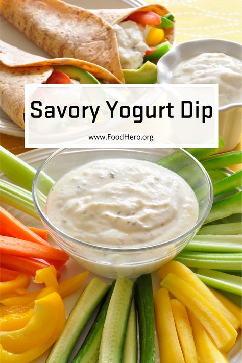 Try this quick and delicious yogurt dip! The oregano and garlic pair well with the creamy Greek yogurt base. It is perfect for veggies, chips or as a spread on wraps. Try it at your next get-together or prep ahead of time to use throughout the week. Garlic Yogurt Dip, Yogurt Veggie Dip Recipe, Savory Yogurt Dip, Greek Yogurt Dip For Veggies, Veggie Dip With Greek Yogurt, Dip Using Greek Yogurt, Yogurt Dip For Veggies, Greek Yogurt Veggie Dip, Savory Yogurt