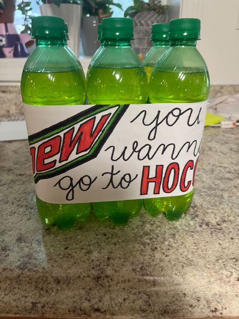 Mountain Dew Hoco Proposal, Mountain Dew Promposal, Mtn Dew Hoco Poster, Sadie Proposals Ideas, Sadie Hawkins Proposals, Dance Proposal Ideas, Prom Poster, Sadies Proposal, Prom Proposal Ideas