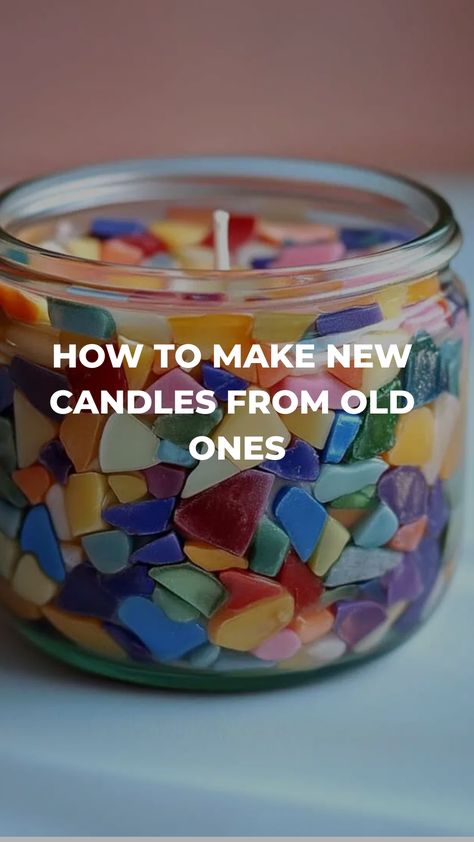 Get creative and crafty by repurposing leftover candle wax into brand new candles! Instead of tossing them away, give those old candles a new life in a fun and eco-friendly way. This DIY craft not only helps you save money but also allows you to enjoy the process of making something beautiful out of what would have been discarded. Transforming old wax into unique new candles is a satisfying project that anyone can try! Wax Paper Transfers To Candle, What To Do With Leftover Candles, Recycle Old Candles, Leftover Candle Wax Ideas, How To Make A Candle From Old Candles, Milk Carton Candles, How To Clean Candle Wax Out Of Jar, Make Candles From Old Candles, Recycled Candle Jars Ideas